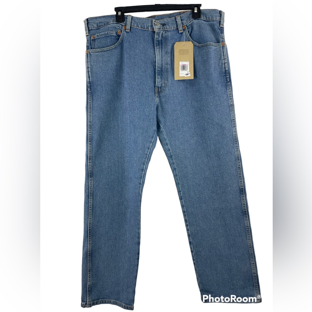 Levi's Men's Stretch Western Fit Light Medium Wash Straight Jeans Size 40x30.